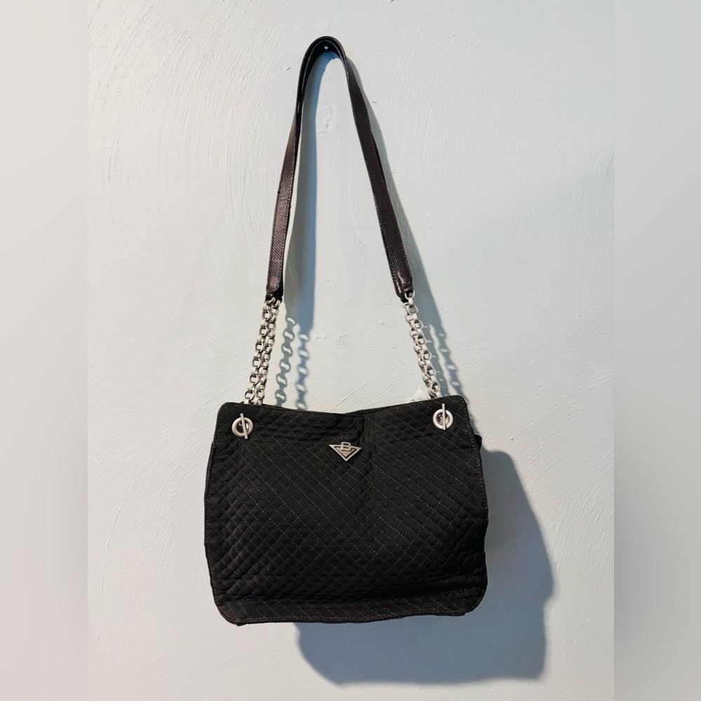Authentic BOTTEGA VENETA Intrecciomirage Shoulder Bag Nylon Leather Black 6698J